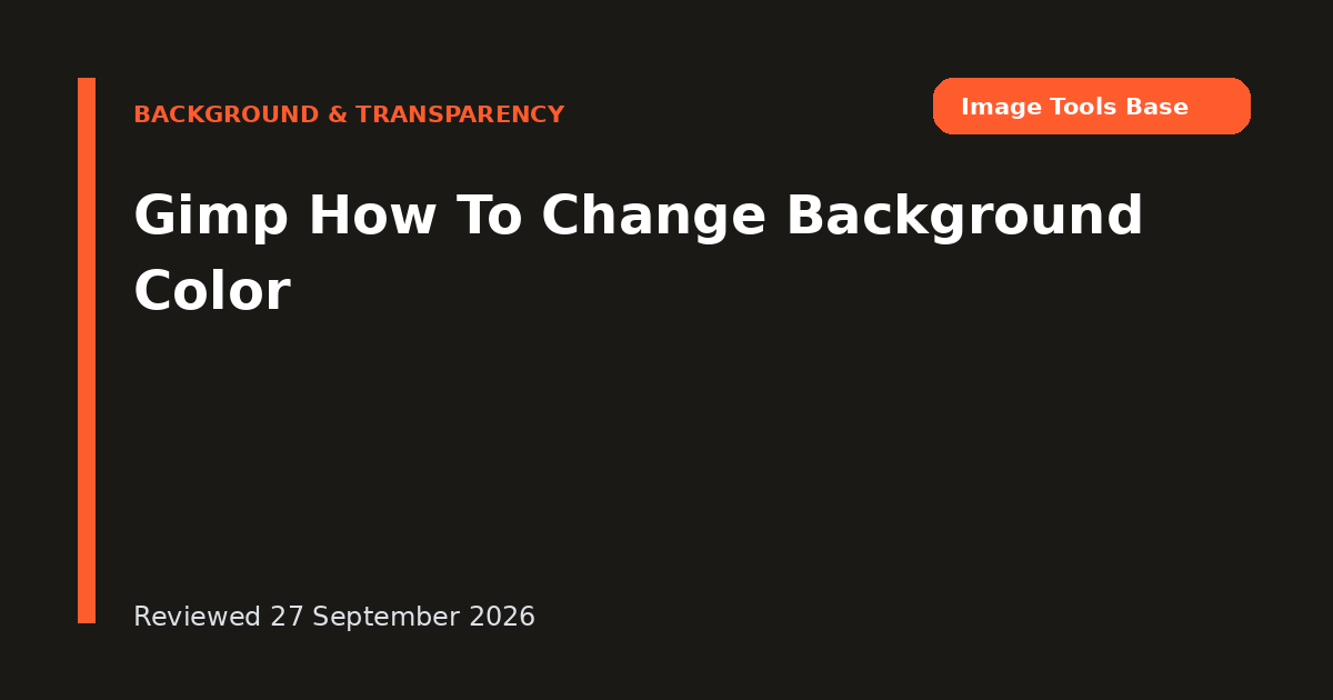 Gimp How To Change Background Color