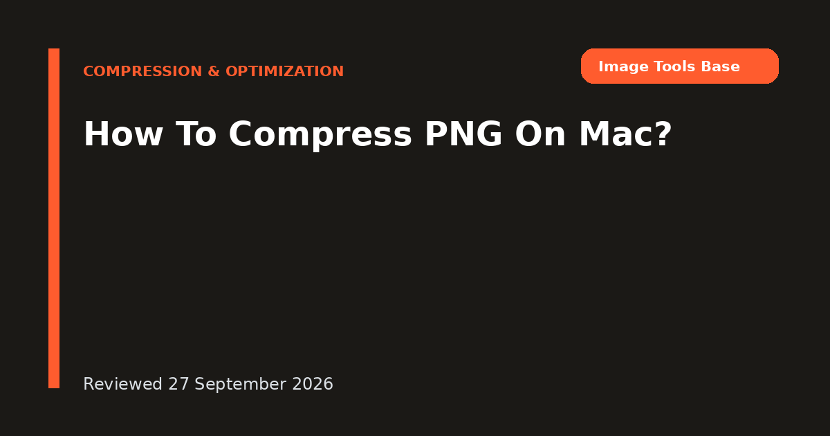 How To Compress PNG On Mac?