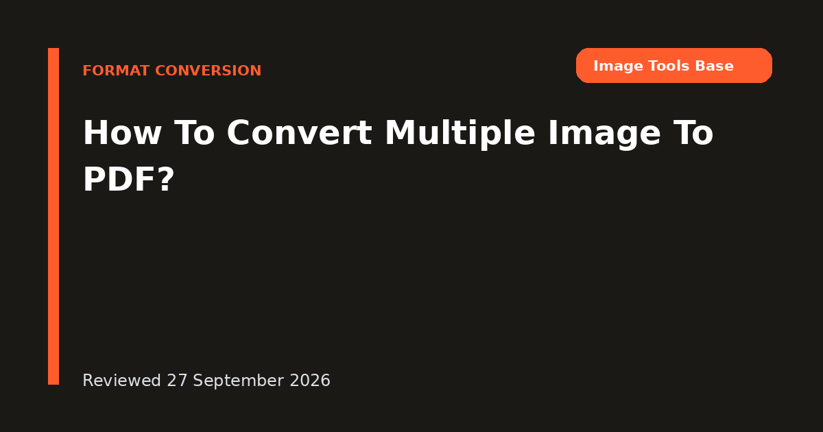How To Convert Multiple Image To PDF?