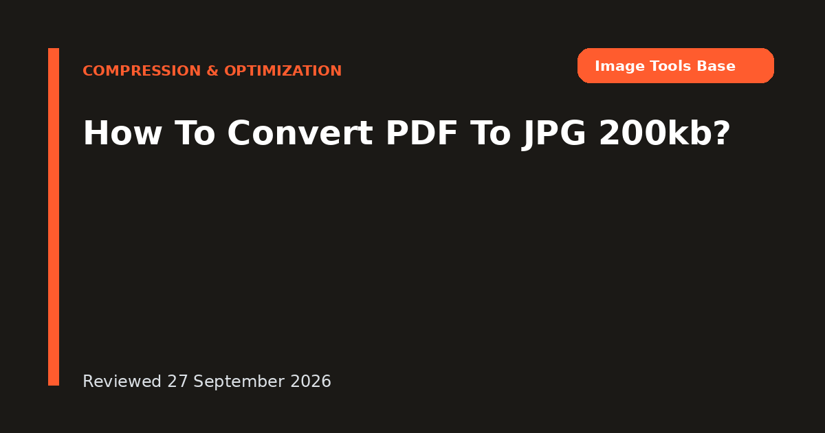 How To Convert PDF To JPG 200kb?