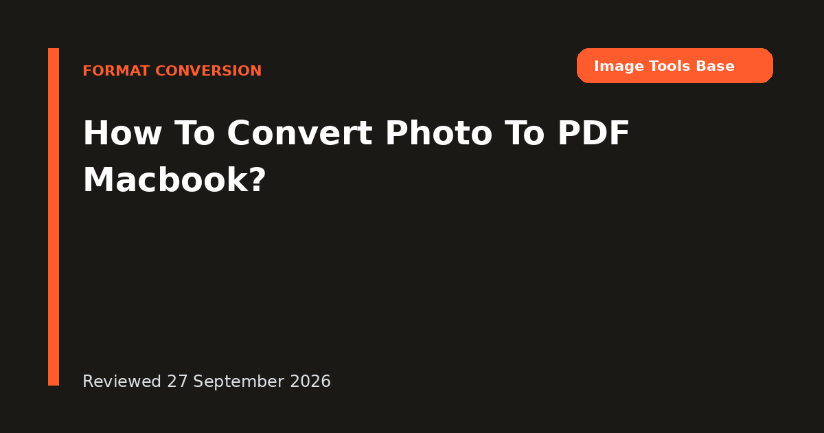 How To Convert Photo To PDF Macbook?