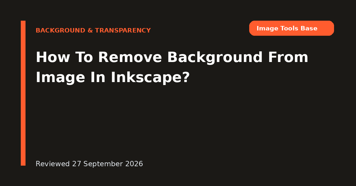 How To Remove Background From Image In Inkscape?