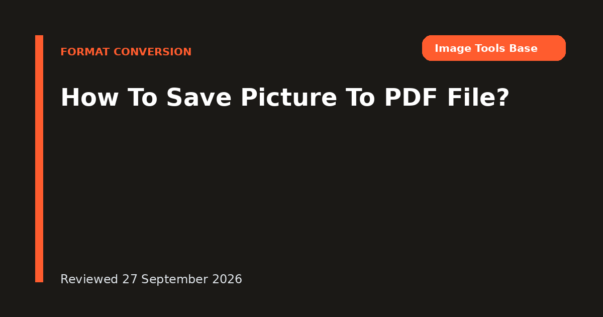 How To Save Picture To PDF File?