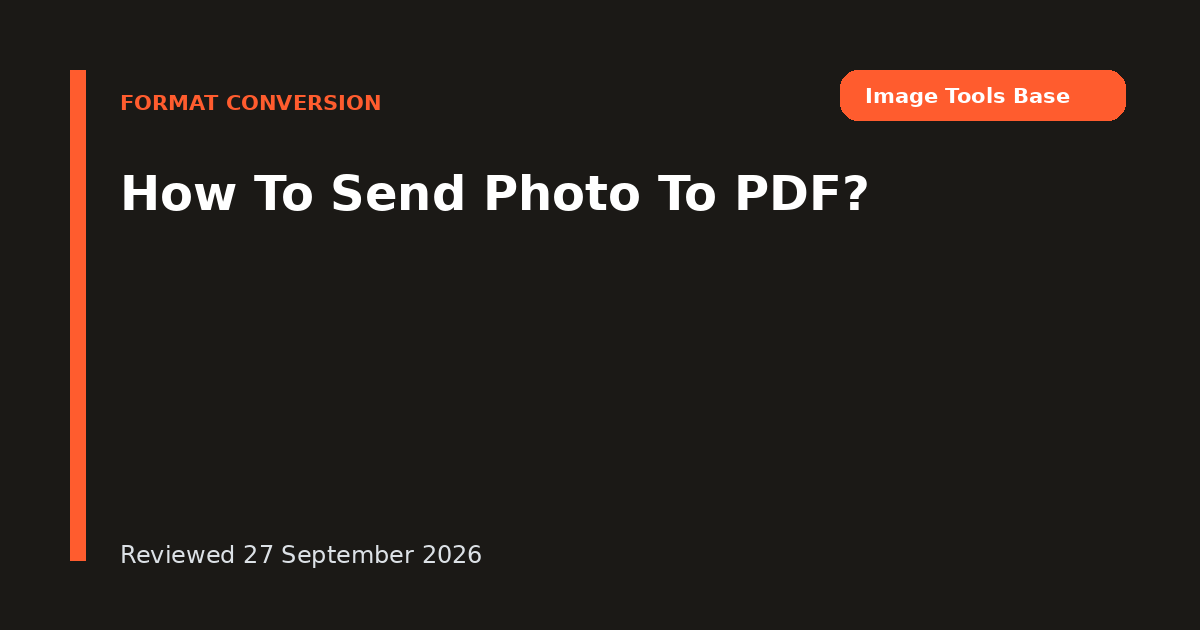 How To Send Photo To PDF?