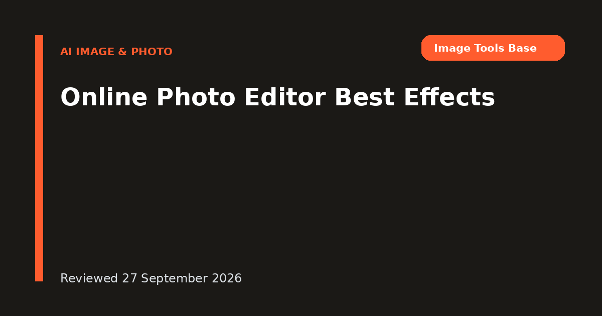 Online Photo Editor Best Effects