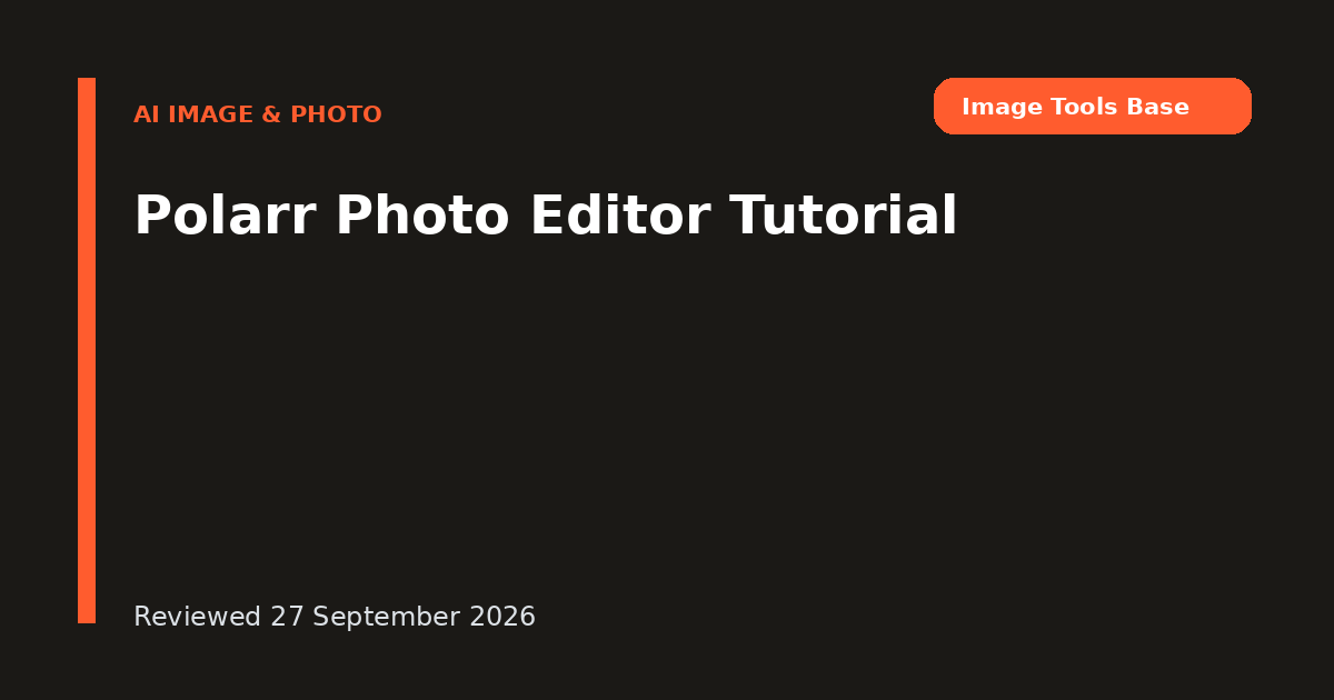 Polarr Photo Editor Tutorial